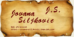 Jovana Šiljković vizit kartica